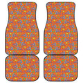 Trippy Pizza Pattern Print Front and Back Car Floor Mats