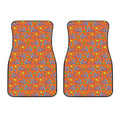 Trippy Pizza Pattern Print Front Car Floor Mats