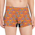 Trippy Pizza Pattern Print Men's Boxer Briefs