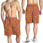 Trippy Pizza Pattern Print Men's Shorts