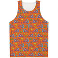 Trippy Pizza Pattern Print Men's Tank Top