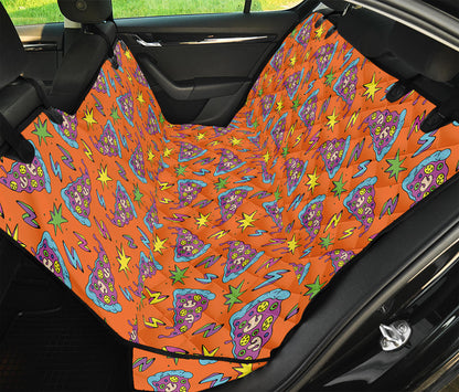 Trippy Pizza Pattern Print Pet Car Back Seat Cover