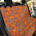 Trippy Pizza Pattern Print Pet Car Back Seat Cover