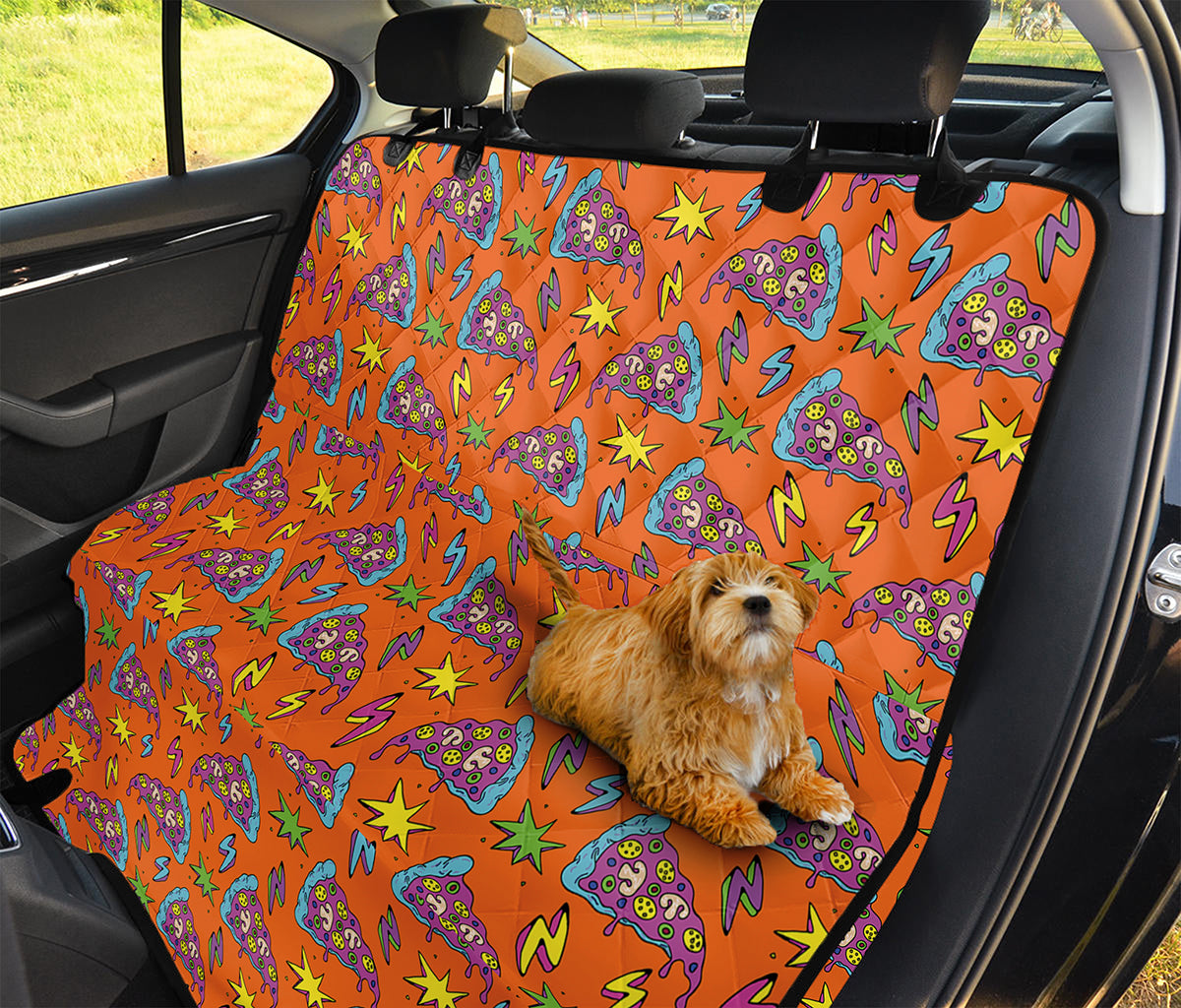 Trippy Pizza Pattern Print Pet Car Back Seat Cover
