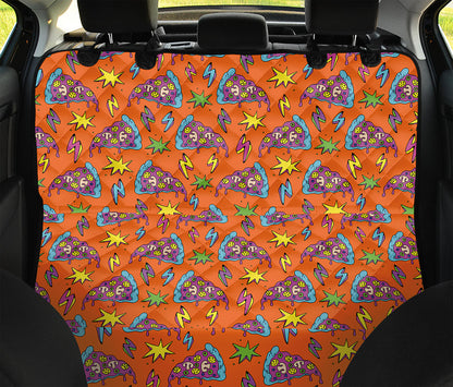 Trippy Pizza Pattern Print Pet Car Back Seat Cover