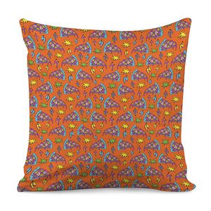 Trippy Pizza Pattern Print Pillow Cover