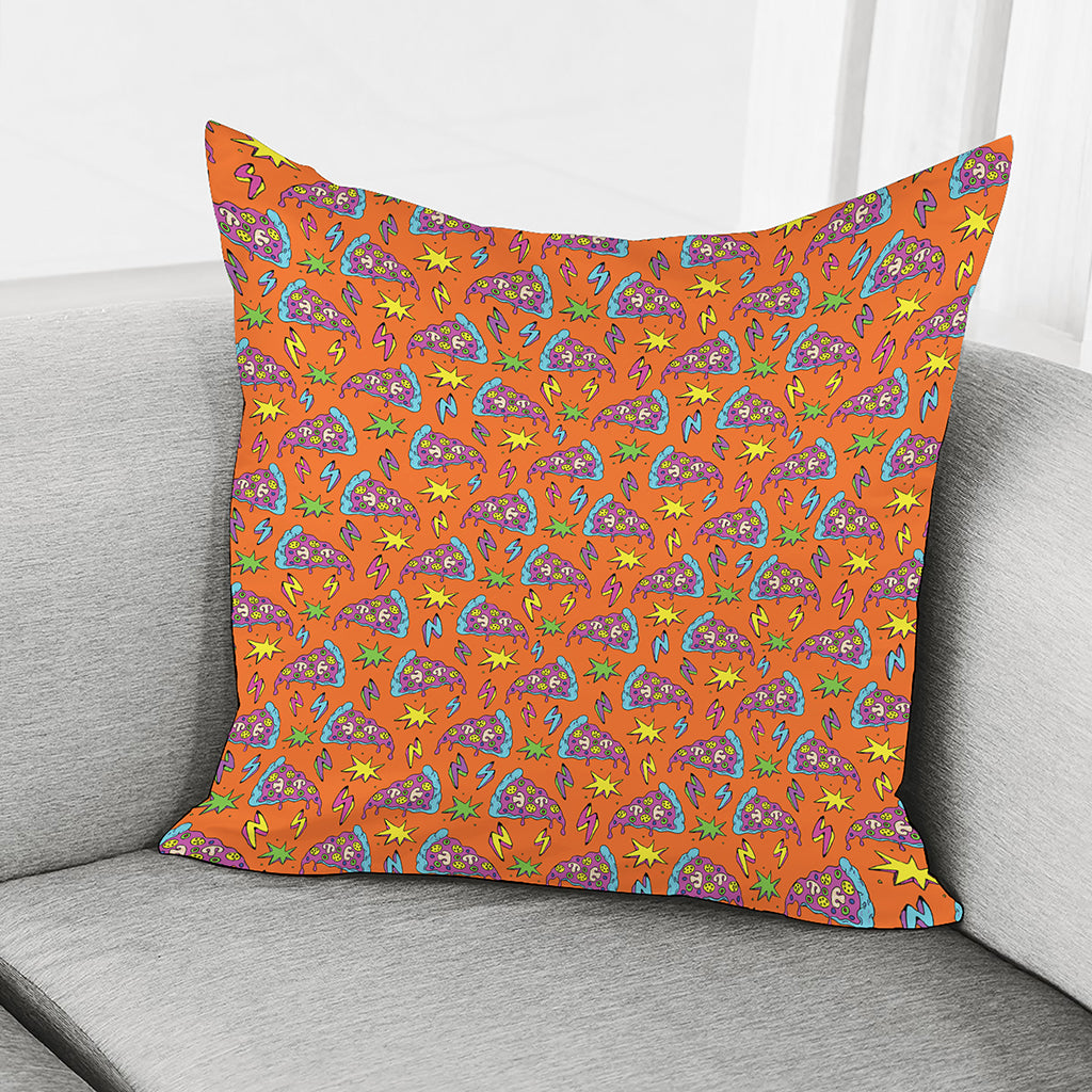 Trippy Pizza Pattern Print Pillow Cover