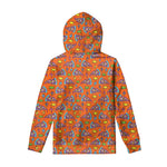 Trippy Pizza Pattern Print Pullover Hoodie