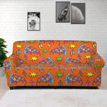 Trippy Pizza Pattern Print Sofa Cover
