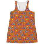 Trippy Pizza Pattern Print Women's Racerback Tank Top