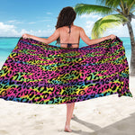 Trippy Psychedelic Leopard Print Beach Sarong Wrap