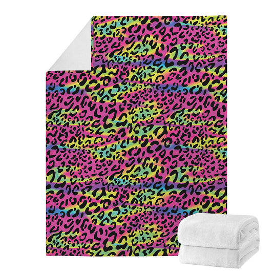 Trippy Psychedelic Leopard Print Blanket
