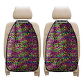 Trippy Psychedelic Leopard Print Car Seat Organizers
