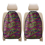 Trippy Psychedelic Leopard Print Car Seat Organizers