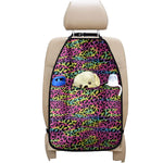 Trippy Psychedelic Leopard Print Car Seat Organizers