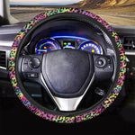 Trippy Psychedelic Leopard Print Car Steering Wheel Cover