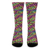 Trippy Psychedelic Leopard Print Crew Socks