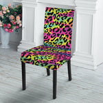 Trippy Psychedelic Leopard Print Dining Chair Slipcover