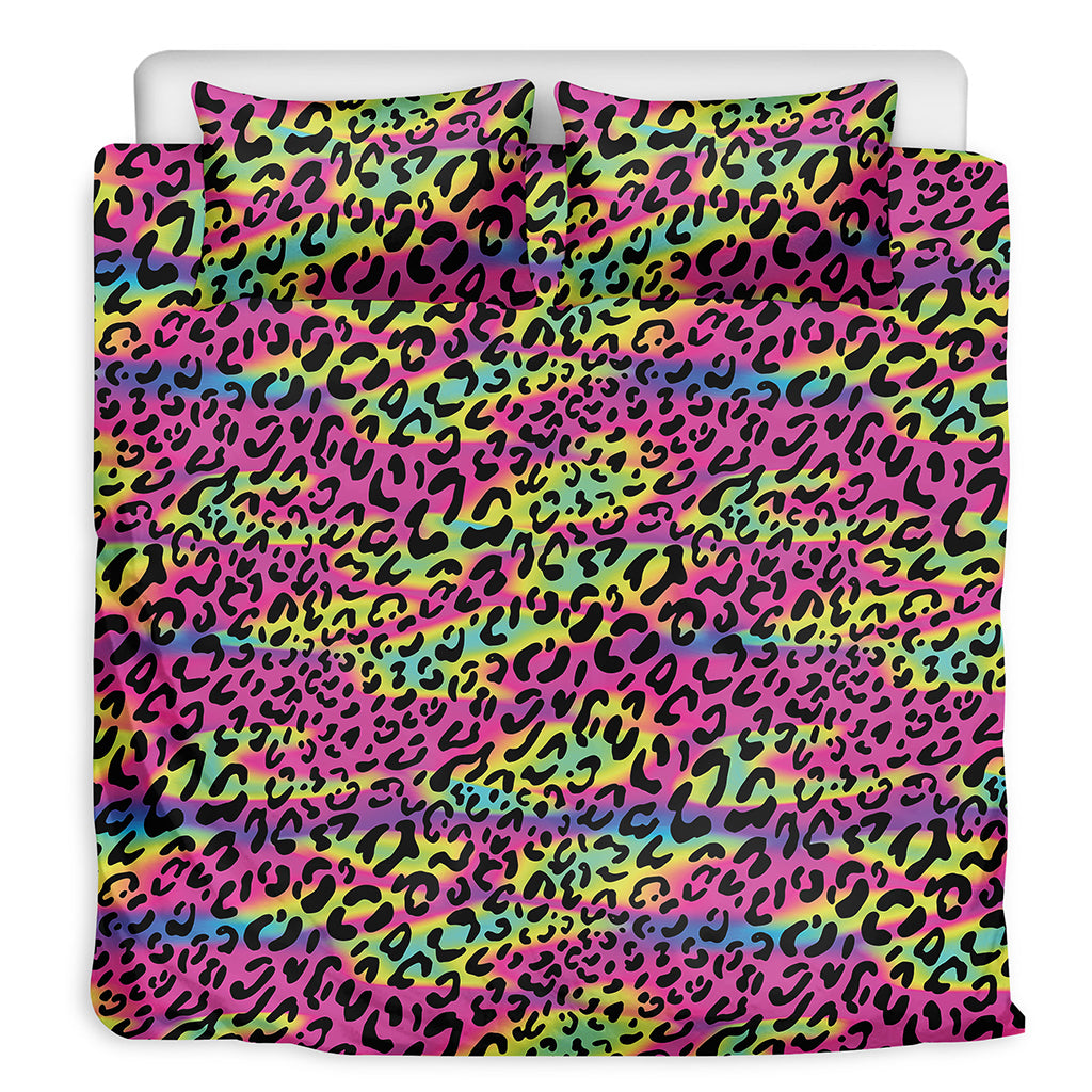 Trippy Psychedelic Leopard Print Duvet Cover Bedding Set