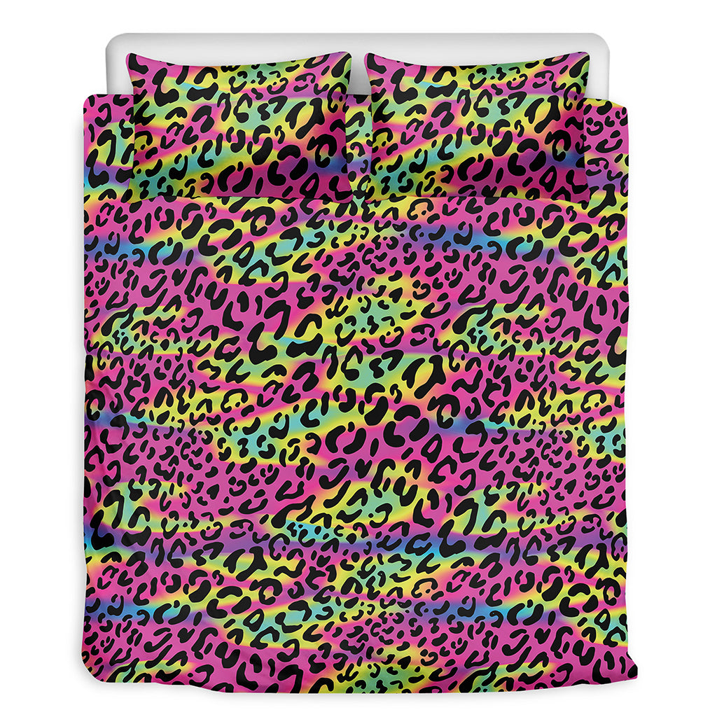 Trippy Psychedelic Leopard Print Duvet Cover Bedding Set