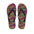 Trippy Psychedelic Leopard Print Flip Flops
