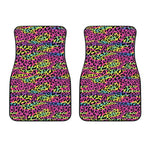 Trippy Psychedelic Leopard Print Front Car Floor Mats