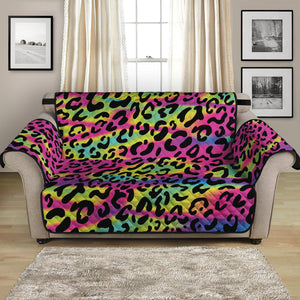 Trippy Psychedelic Leopard Print Loveseat Protector