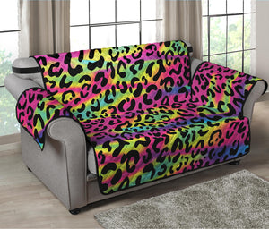 Trippy Psychedelic Leopard Print Loveseat Protector