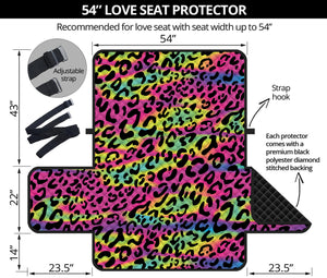 Trippy Psychedelic Leopard Print Loveseat Protector