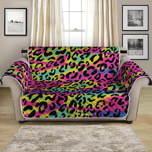 Trippy Psychedelic Leopard Print Loveseat Protector