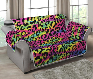 Trippy Psychedelic Leopard Print Loveseat Protector