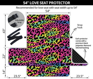 Trippy Psychedelic Leopard Print Loveseat Protector