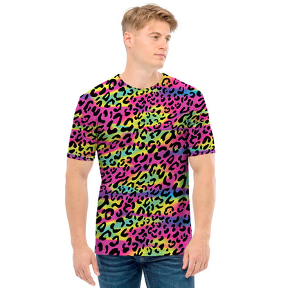 Trippy Psychedelic Leopard Print Men's T-Shirt