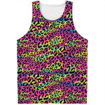 Trippy Psychedelic Leopard Print Men's Tank Top