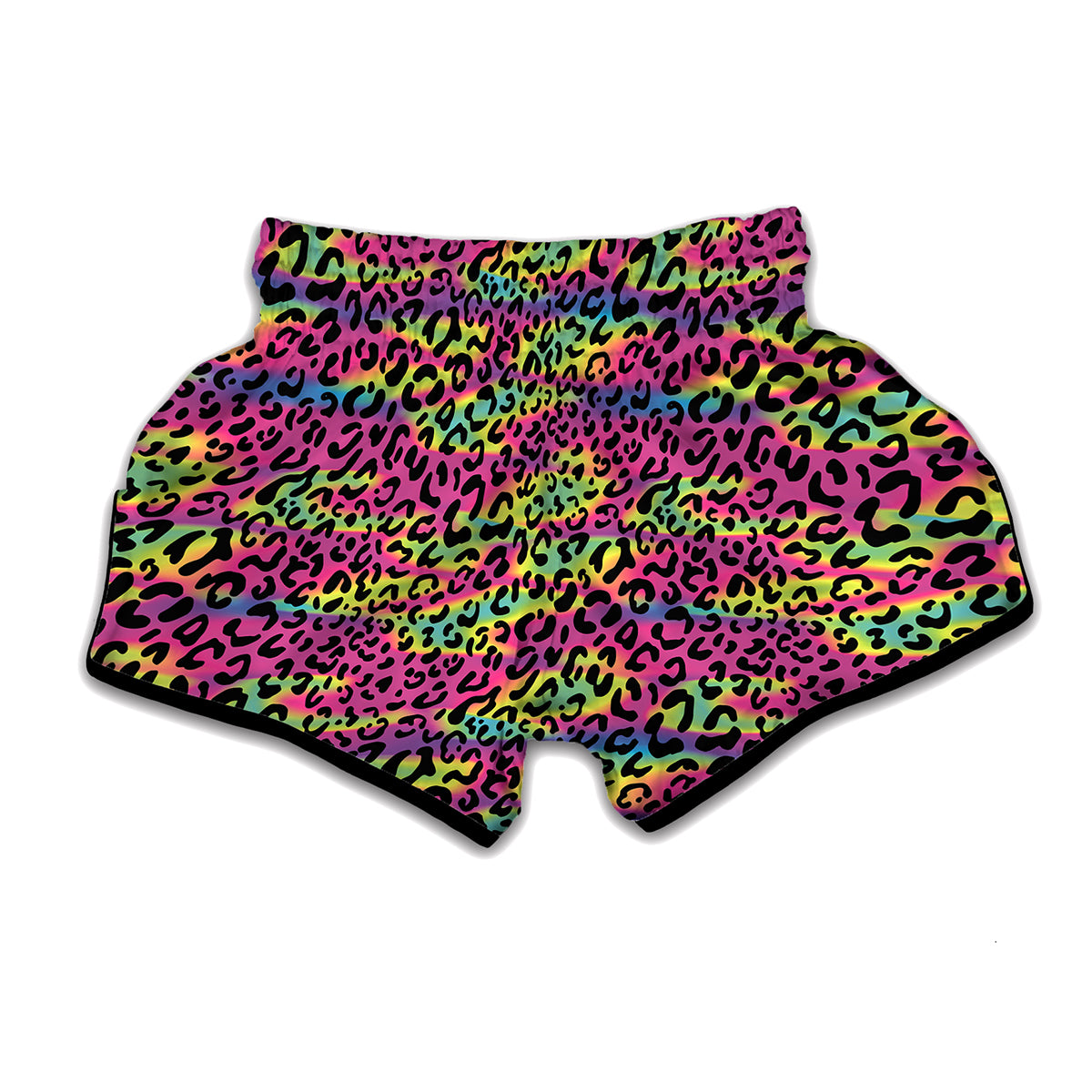 Trippy Psychedelic Leopard Print Muay Thai Boxing Shorts