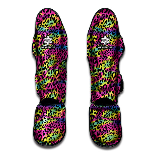 Trippy Psychedelic Leopard Print Muay Thai Shin Guard