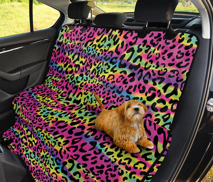 Trippy Psychedelic Leopard Print Pet Car Back Seat Cover