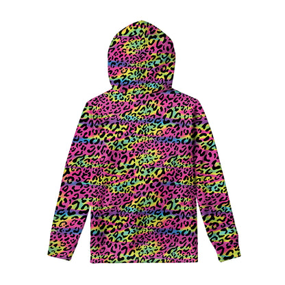 Trippy Psychedelic Leopard Print Pullover Hoodie