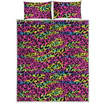 Trippy Psychedelic Leopard Print Quilt Bed Set