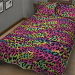 Trippy Psychedelic Leopard Print Quilt Bed Set