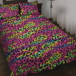 Trippy Psychedelic Leopard Print Quilt Bed Set
