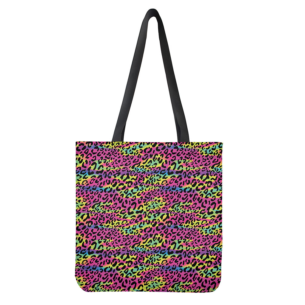 Trippy Psychedelic Leopard Print Tote Bag
