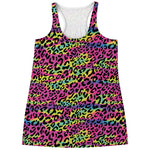 Trippy Psychedelic Leopard Print Women's Racerback Tank Top