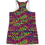 Trippy Psychedelic Leopard Print Women's Racerback Tank Top