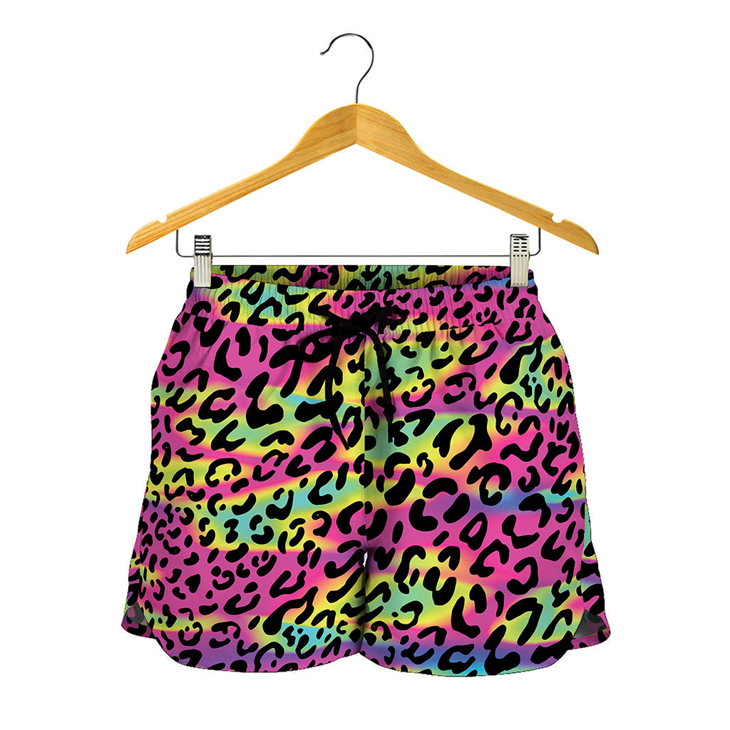 Trippy Psychedelic Leopard Print Women's Shorts