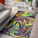Trippy Rave Print Area Rug