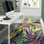 Trippy Rave Print Area Rug