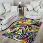 Trippy Rave Print Area Rug