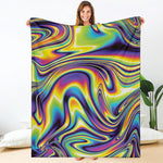 Trippy Rave Print Blanket