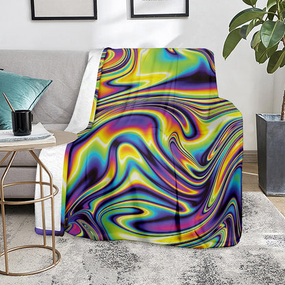 Trippy Rave Print Blanket